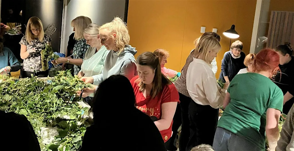 Christmas Wreath Making at Maggie's Oxford
