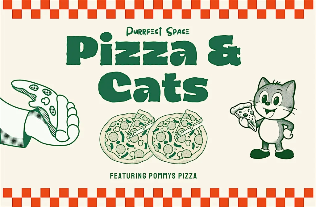 Pizza & Cat Social at Purrfect Space