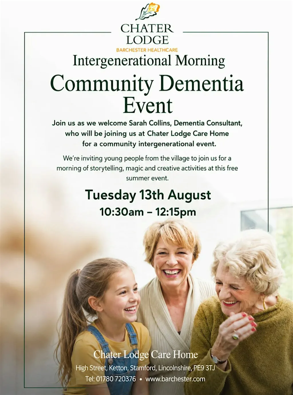 Intergenerational Dementia Summer Event