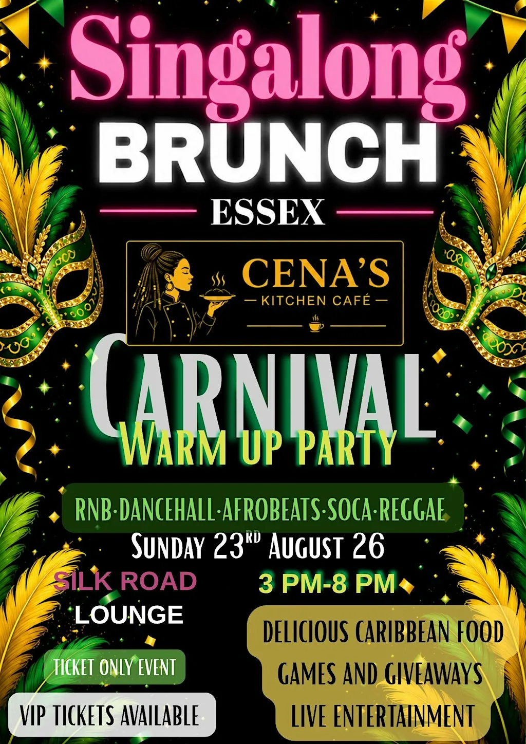 CARNIVAL WARM UP PARTY at The Silk Road Lounge & Cocktail Bar