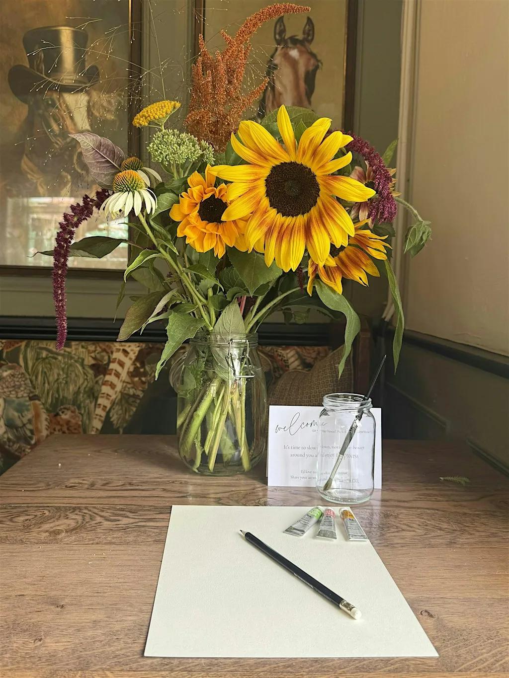 Paint the seasons | September | Sunflowers at The Chestnut Horse