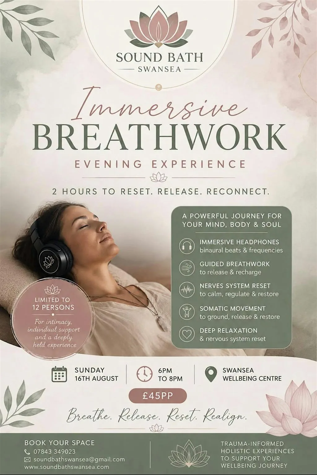 Immersive Breathwork Evening 20.09.2026 at The Swansea Wellbeing Centre