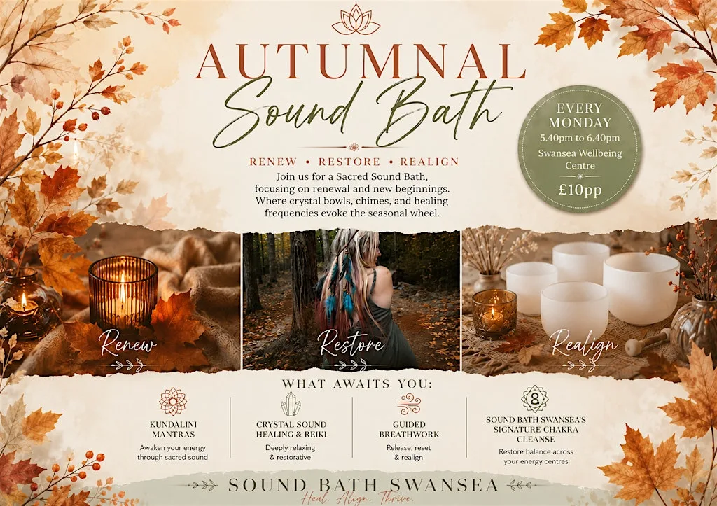 Autumnal Sound Bath Swansea Wellbeing Centre at The Swansea Wellbeing Centre