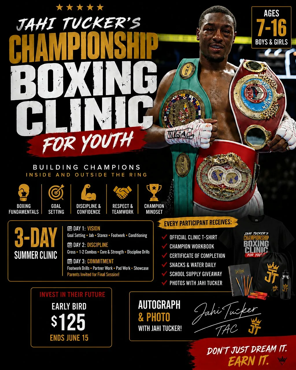 Jahi Tucker Championship Boxing Clinic for Youth