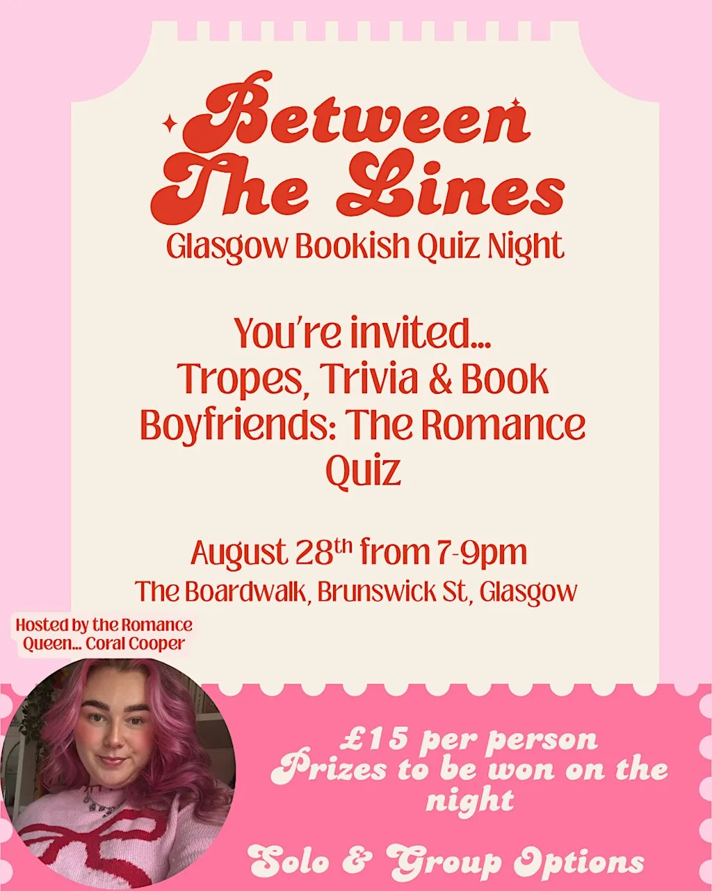 Between The Lines Glasgow Bookish Quiz Night by Book Bonanza