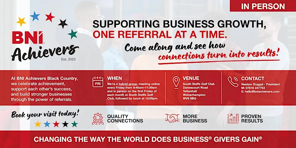 BNI Achievers - In Person Business Network