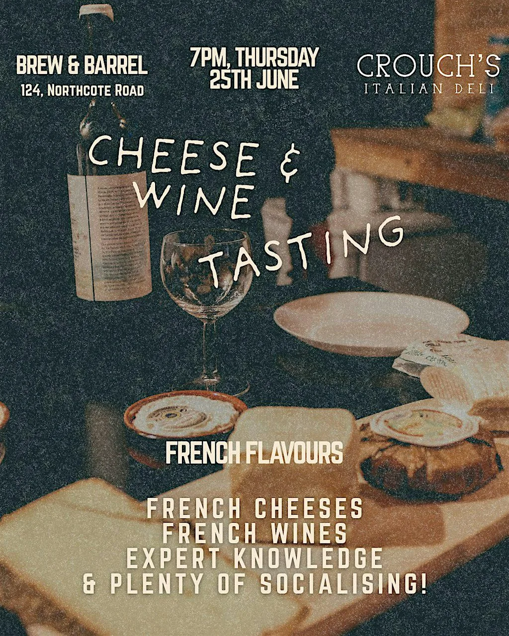 Cheese & Wine Tasting at Brew & Barrel