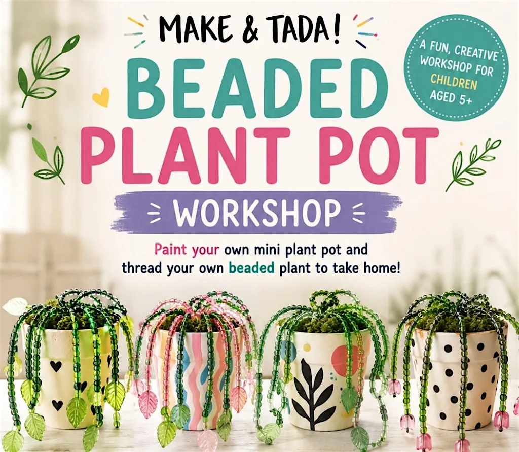 Children's Beaded Plant Pot Workshop at Fossato Lounge
