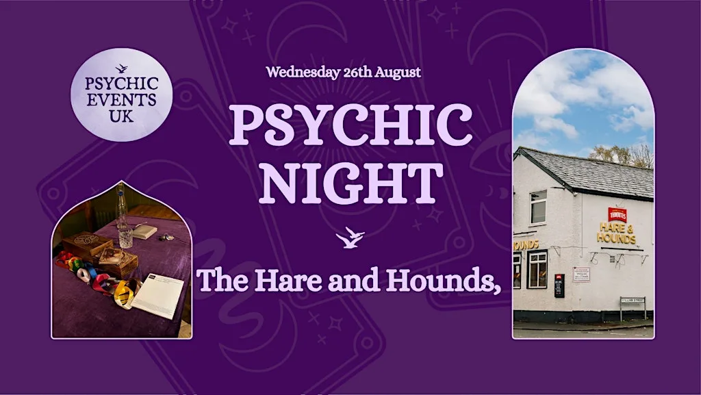 PSYCHIC READINGS NIGHT Wednesday 26th August, Hare and Hounds, Middleton.