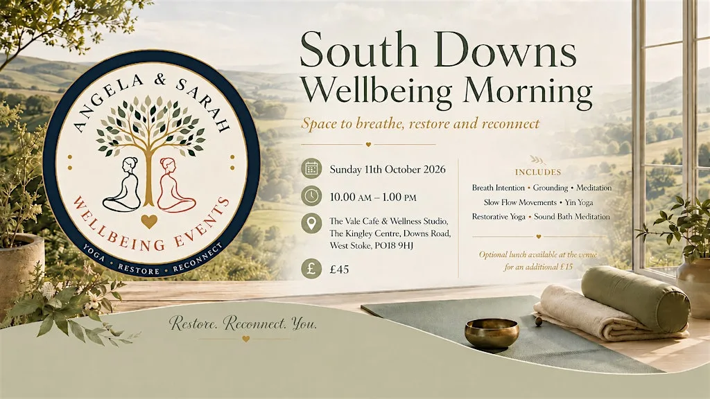 South Downs Yoga Wellbeing Morning - Yoga & Sound Bath at The Vale Café & Wellness Studio