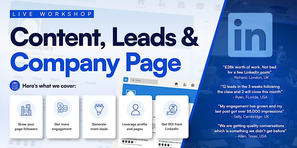 Content, Leads & Company Page (Half Day Course) - BRIGHTON at Holiday Inn Brighton - Seafront by IHG
