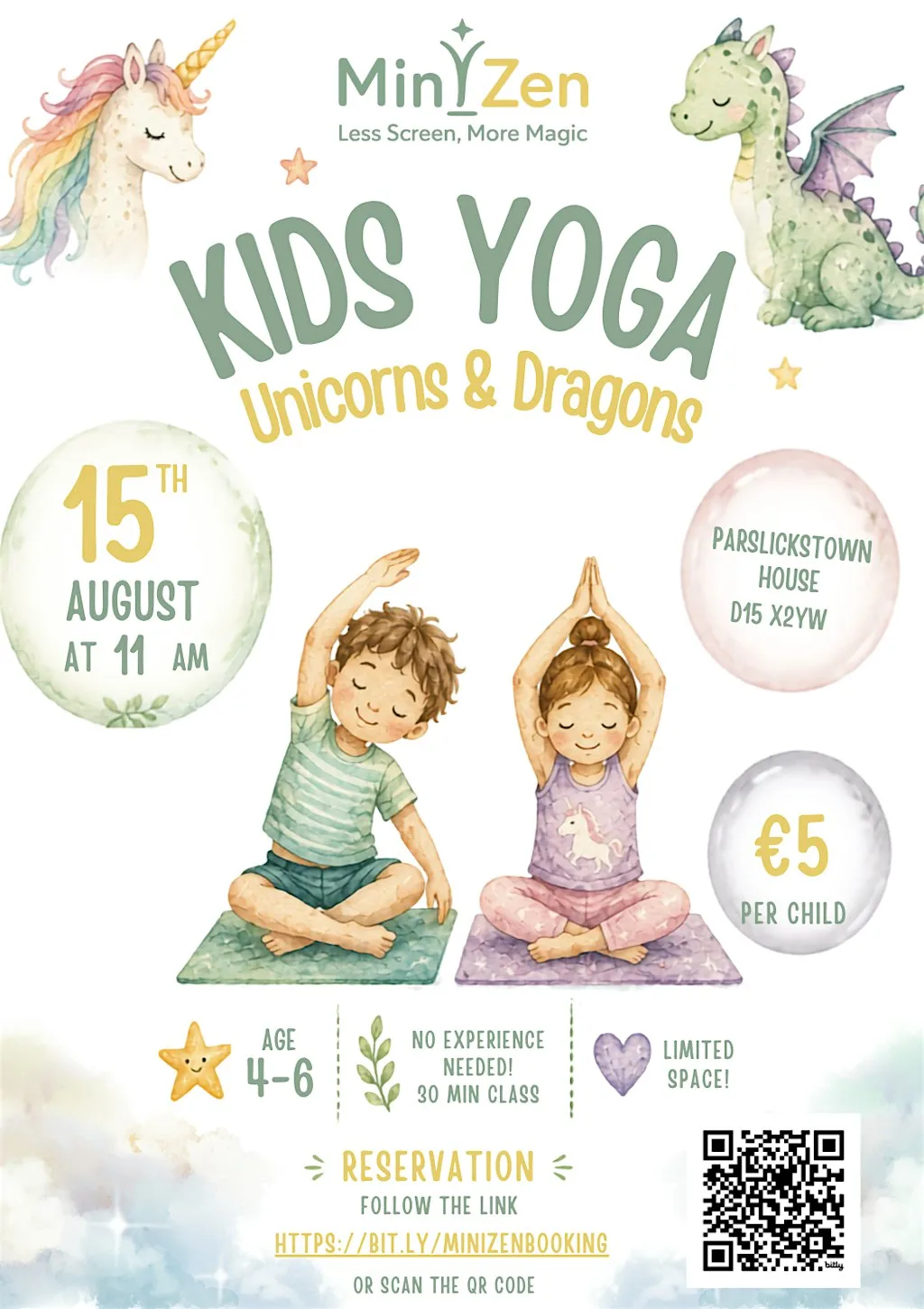 Kids Yoga: Unicorns & Dragons Adventure | Dublin 15 at Parslickstown House