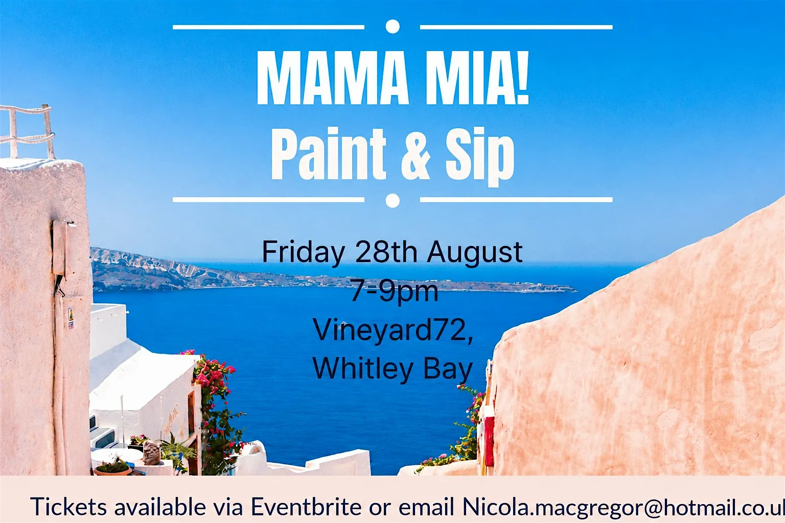 Mama Mia Paint & Sip at Vineyard 72 Whitley Bay