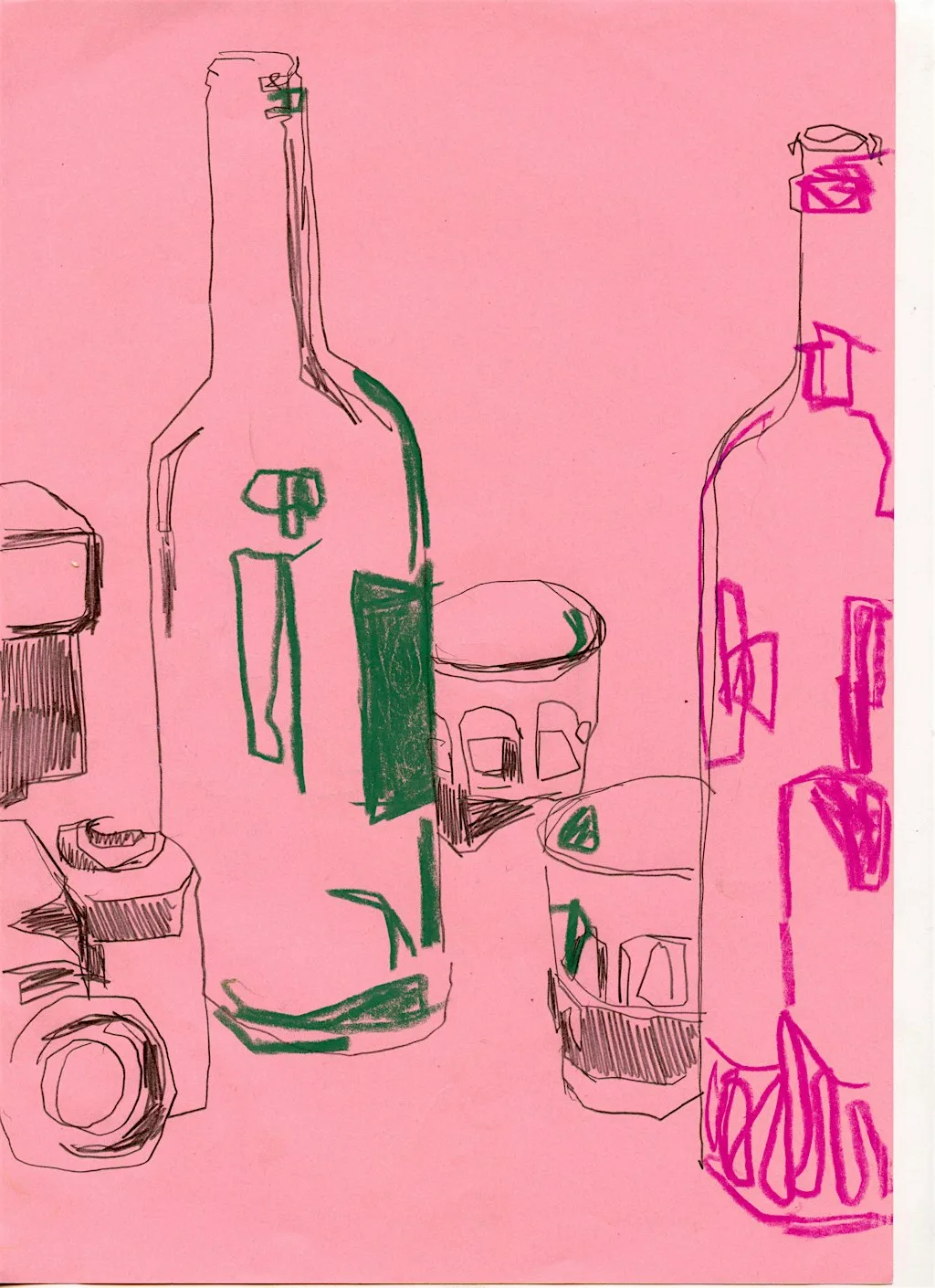 Still Life Drawing & Collage