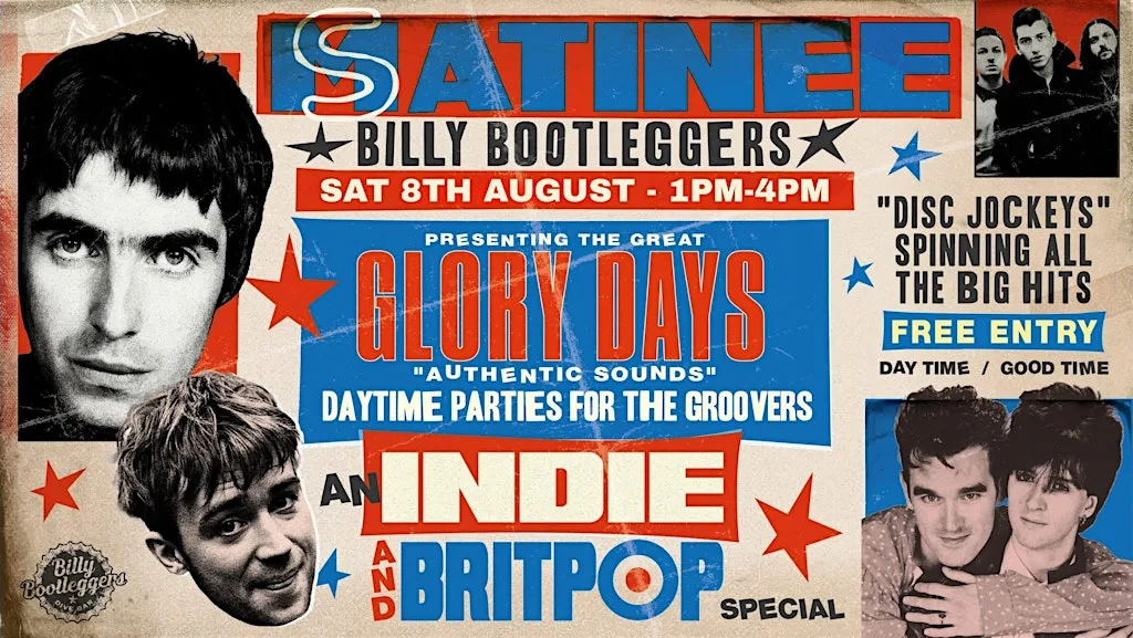 GLORY DAYS - An Indie & Britpop Special at Billy Bootleggers Nottingham (formerly Percy Picklebackers)