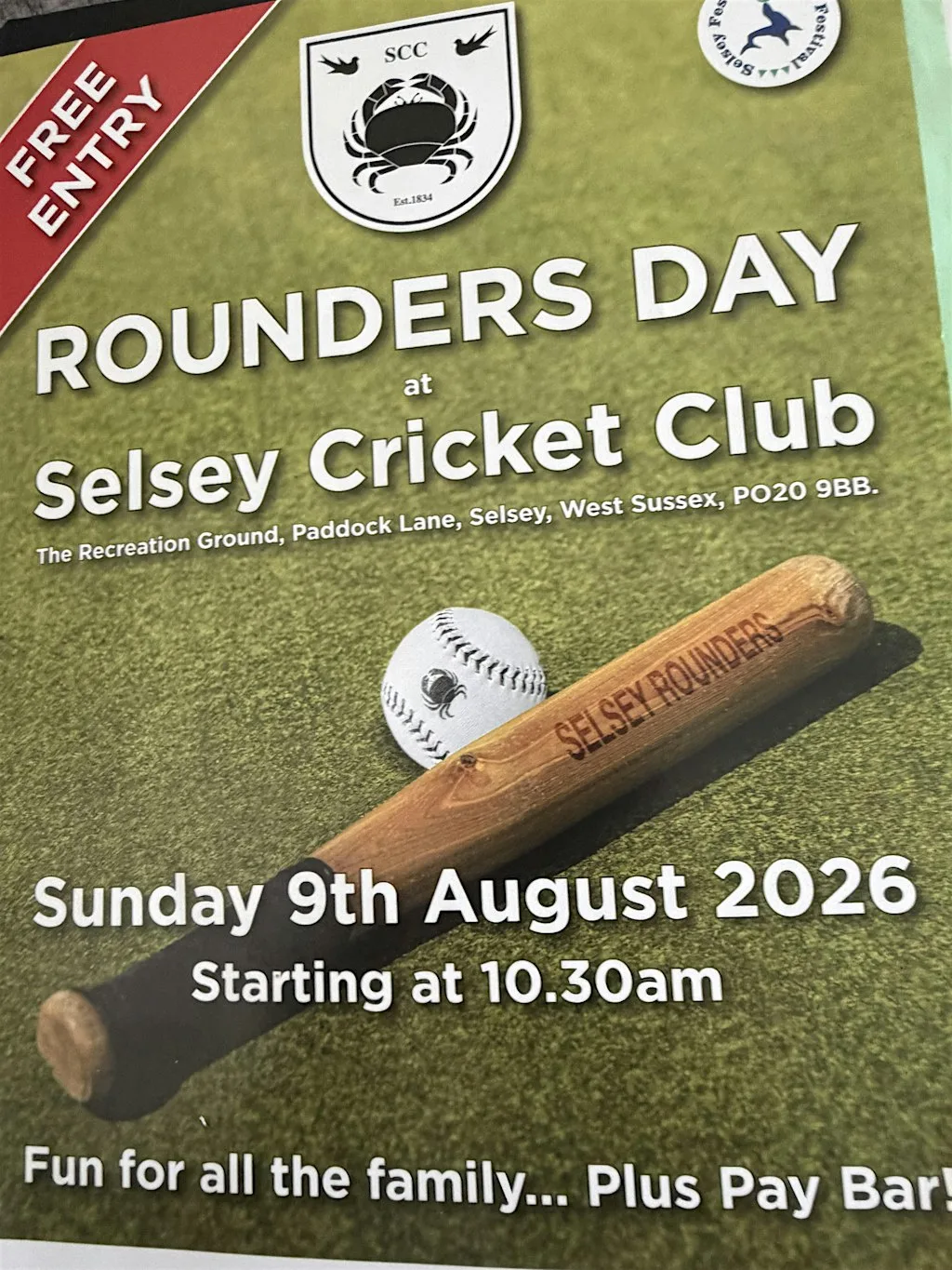 Selsey Cricket Club Rounders Family Day