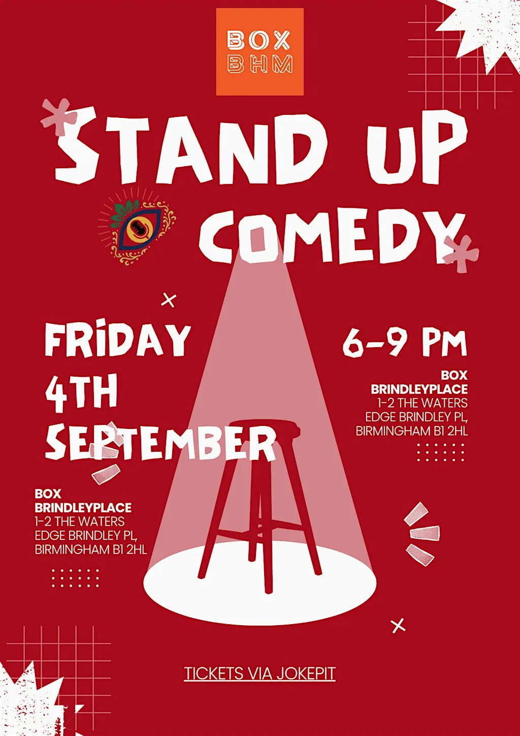 Live Stand Up Comedy at BOX Brindleyplace at BOX Brindleyplace