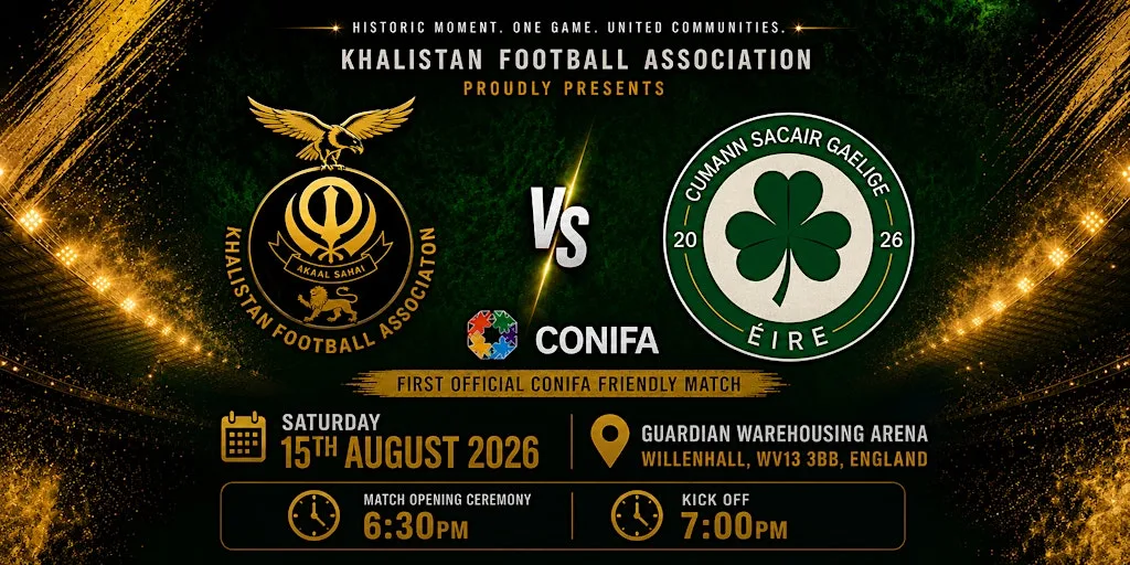 International Conifa Football Match - Friendly Fixture at Guardian Warehousing Arena
