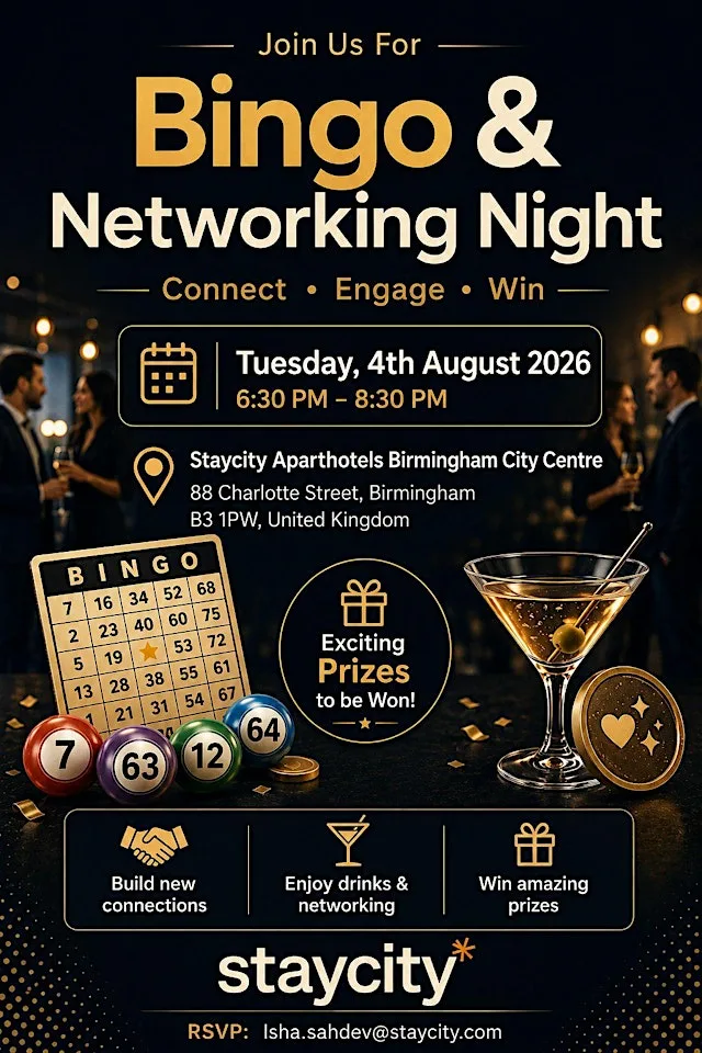 Bingo & Networking Night at Staycity Birmingham