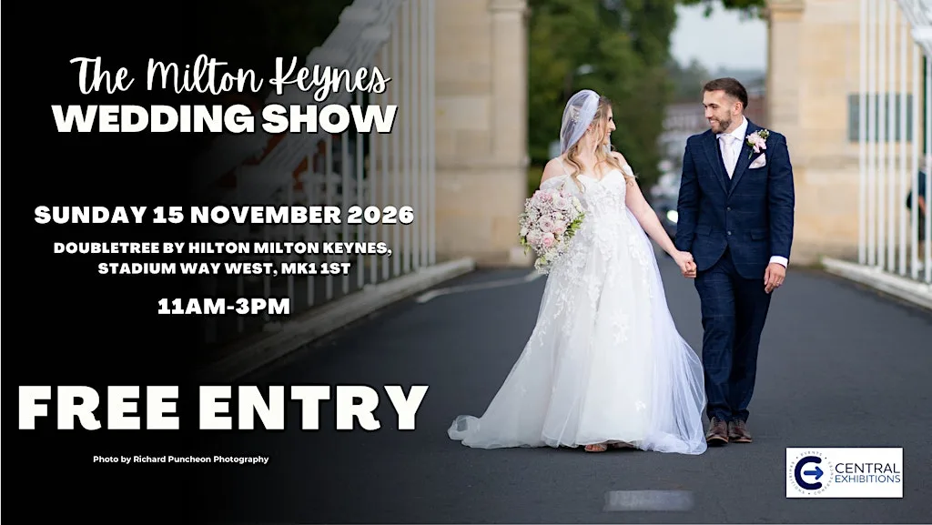 Milton Keynes Wedding Show, DoubleTree by Hilton, Sunday `15th Nov 2026 at DoubleTree by Hilton Hotel Milton Keynes