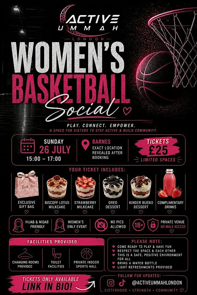 Women’s Basketball Social- ActiveUmmah London