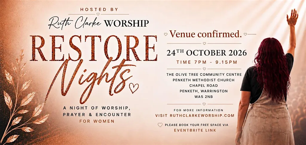 Restore Nights hosted by Ruth Clarke Worship at The Olive Tree Community Centre
