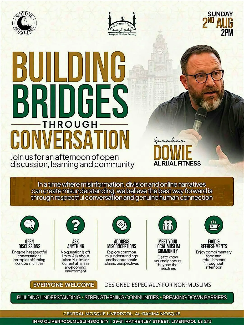 Building Bridges Through Conversation at Al-Rahma Mosque (1st floor)