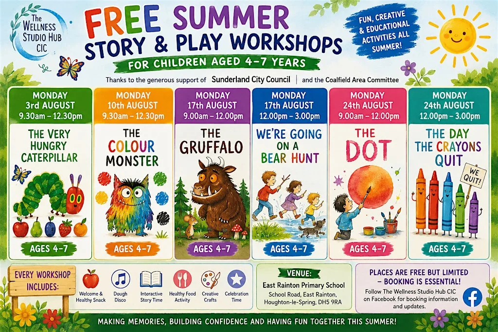 FREE Summer Story & Play Workshops - The Dot at East Rainton Primary School