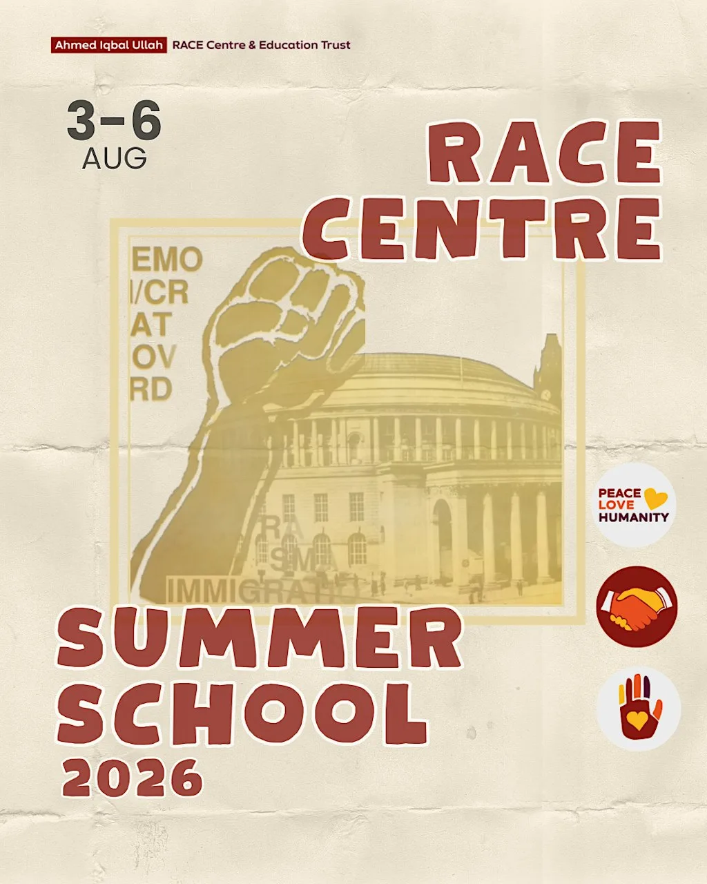 RACE Centre Summer School 2026 at Performance Space, Central Library