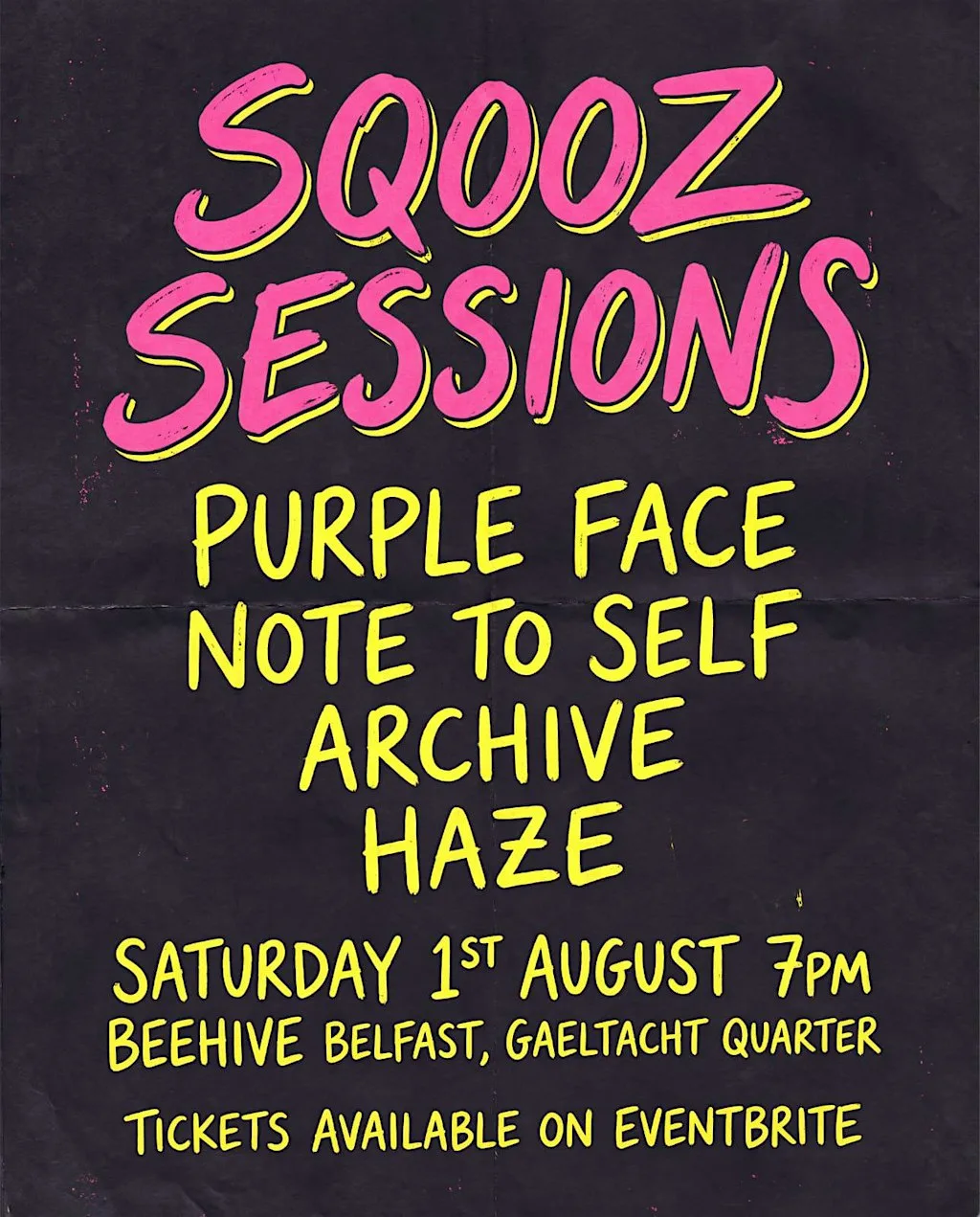SQOOZ SESSIONS 01/08/2026 at The Beehive Belfast