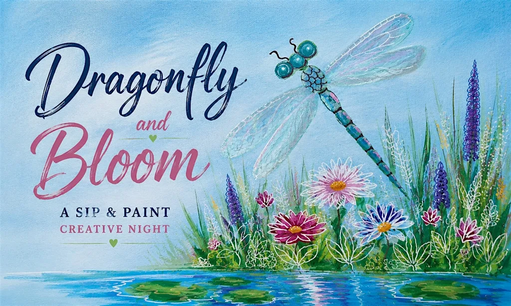 Sip & Paint Dragonfly & Bloom