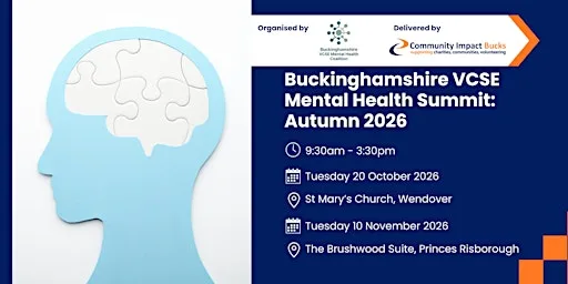 Buckinghamshire VCSE Mental Health Summit Autumn 2026: Day 1 at St Mary’s Church