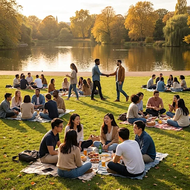 Chinese Business and Social Network. New in London. Student Autumn Picnic