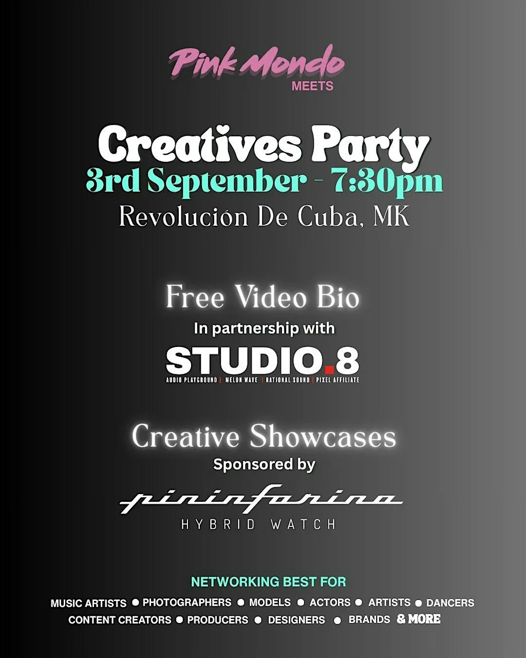 Creatives Party: Milton Keynes
