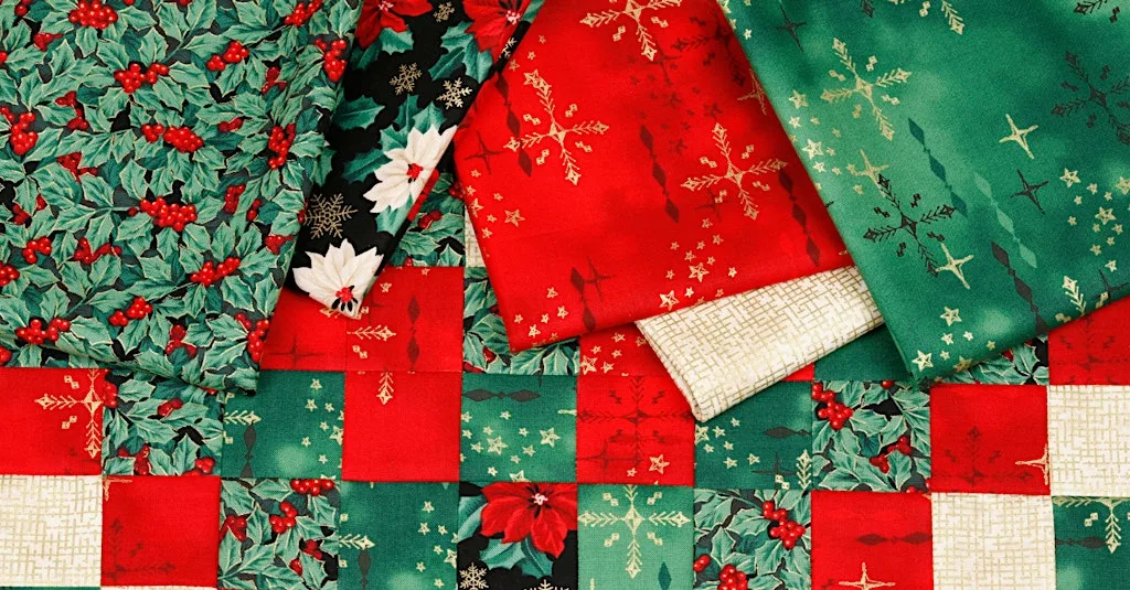 Christmas Wreath Twisted Pinwheel Quilt 2 Day Class at Abakhan at Mostyn at Abakhan Fabrics, Hobby & Home