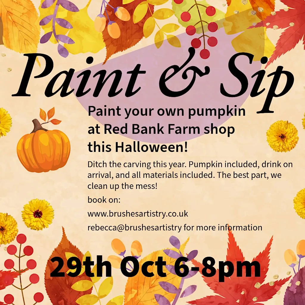 Pumpkin Painting Paint and Sip at Red Bank Farm Shop & Butchery