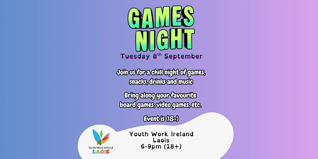 Laois Pride Boardgaymes Night at Youth Work Ireland Laois