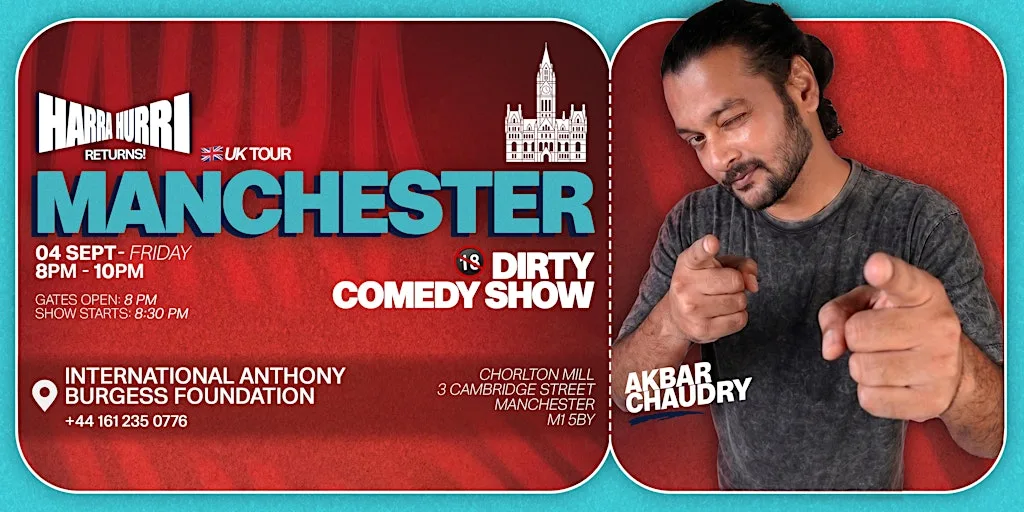 Harra Hurri Returns to Manchester! (DIRTY SHOW) at International Anthony Burgess Foundation