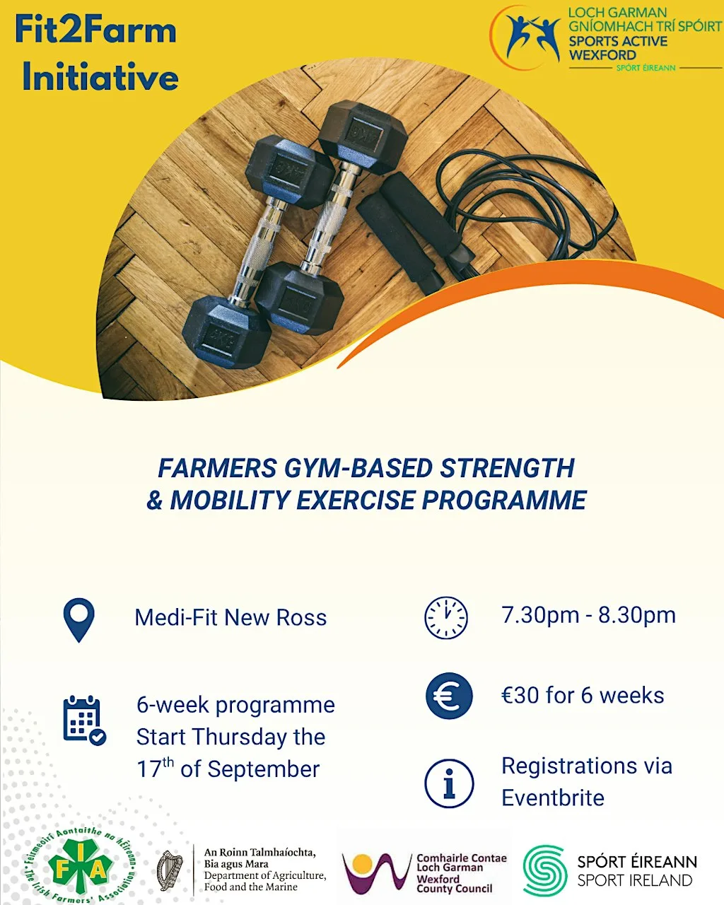 Farmers Gym-based Strength & Mobility Exercise programme at Medi-Fit New Ross