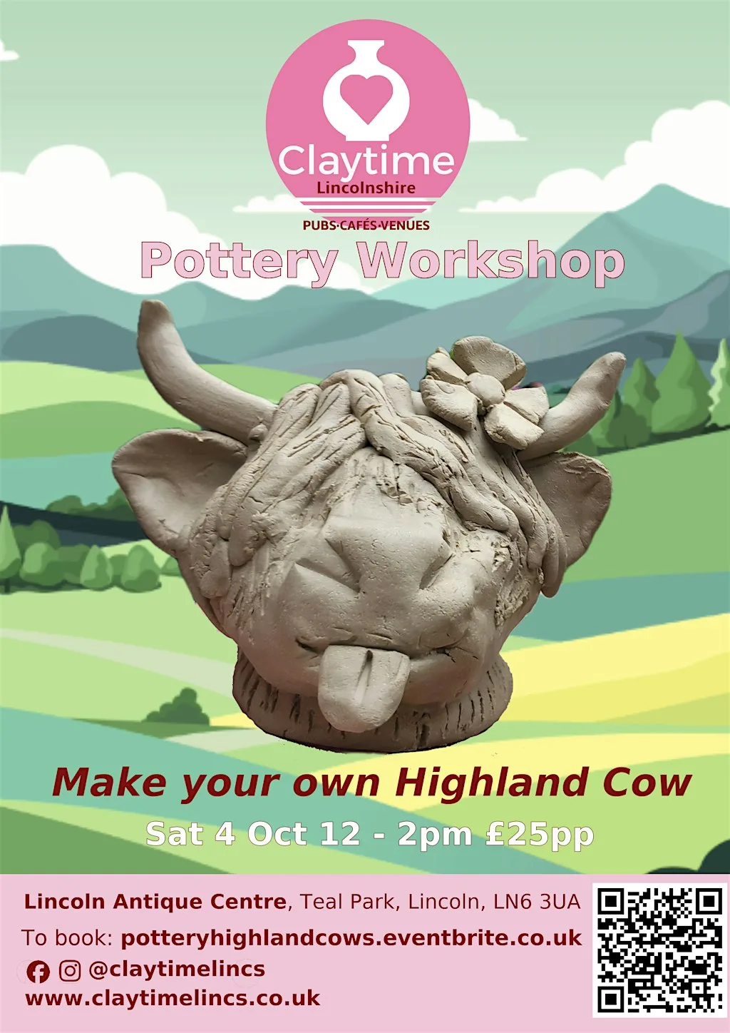 Highland Cow Pottery Workshop