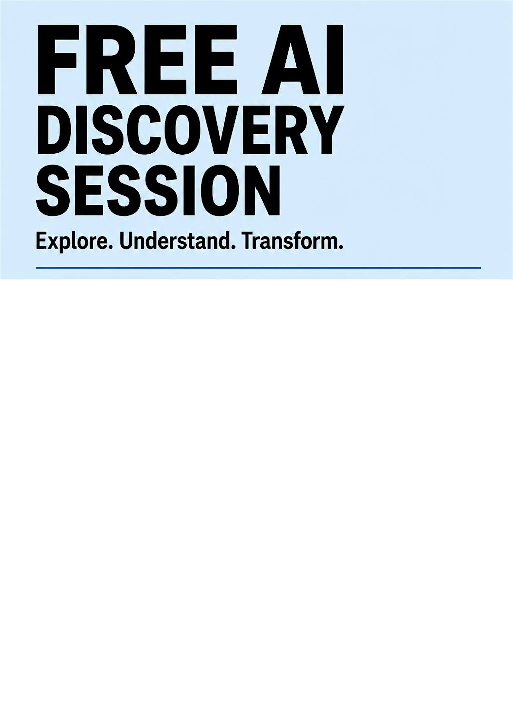 AI FREE DISCOVERY SESSION CHORLTON MANCHESTER