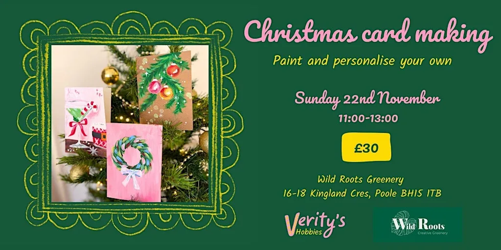 Create your own Christmas cards at Wild Roots Greenery