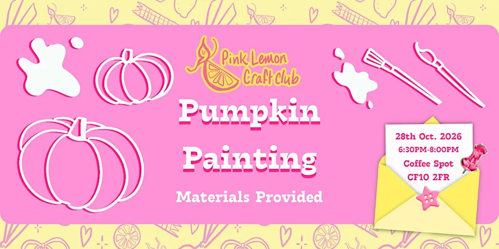 Pumpkin Painting with Pink Lemon Craft Club at Coffee Spot