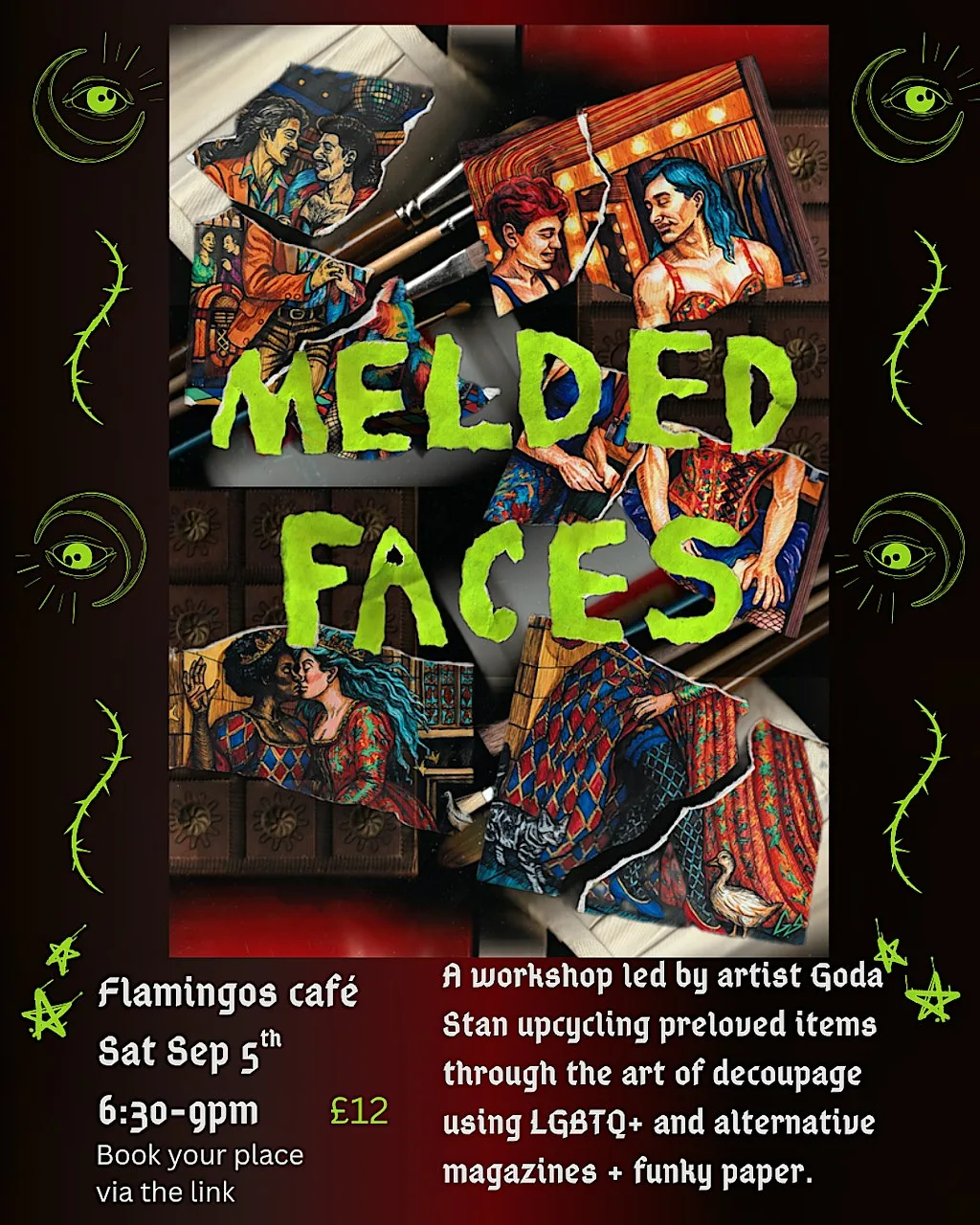 Melded Faces at Flamingos Coffee House