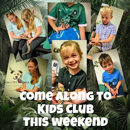 Kids Club handling session at Ron's Pet Supplies