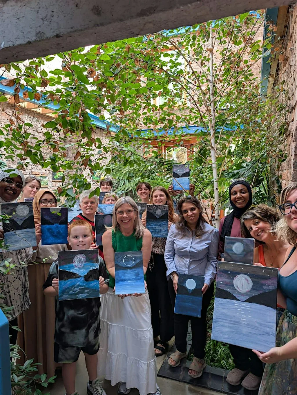 Non alcoholic sip and paint at Granby Winter Garden