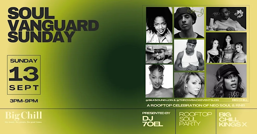 SOUL VANGUARD SUNDAY Rooftop Party at Big Chill Kings Cross at Big Chill King's Cross