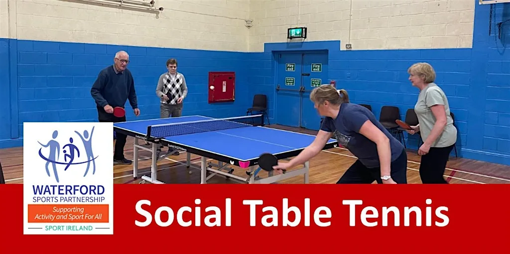 Social Table Tennis for Men & Women over 50 - 2nd Oct, 6th Nov, 4th Dec at Kingfisher Club