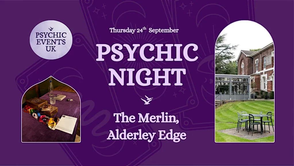 PSYCHIC READINGS NIGHT Thursday 24th September, Merlin, Alderley edge at Merlin Alderley Edge