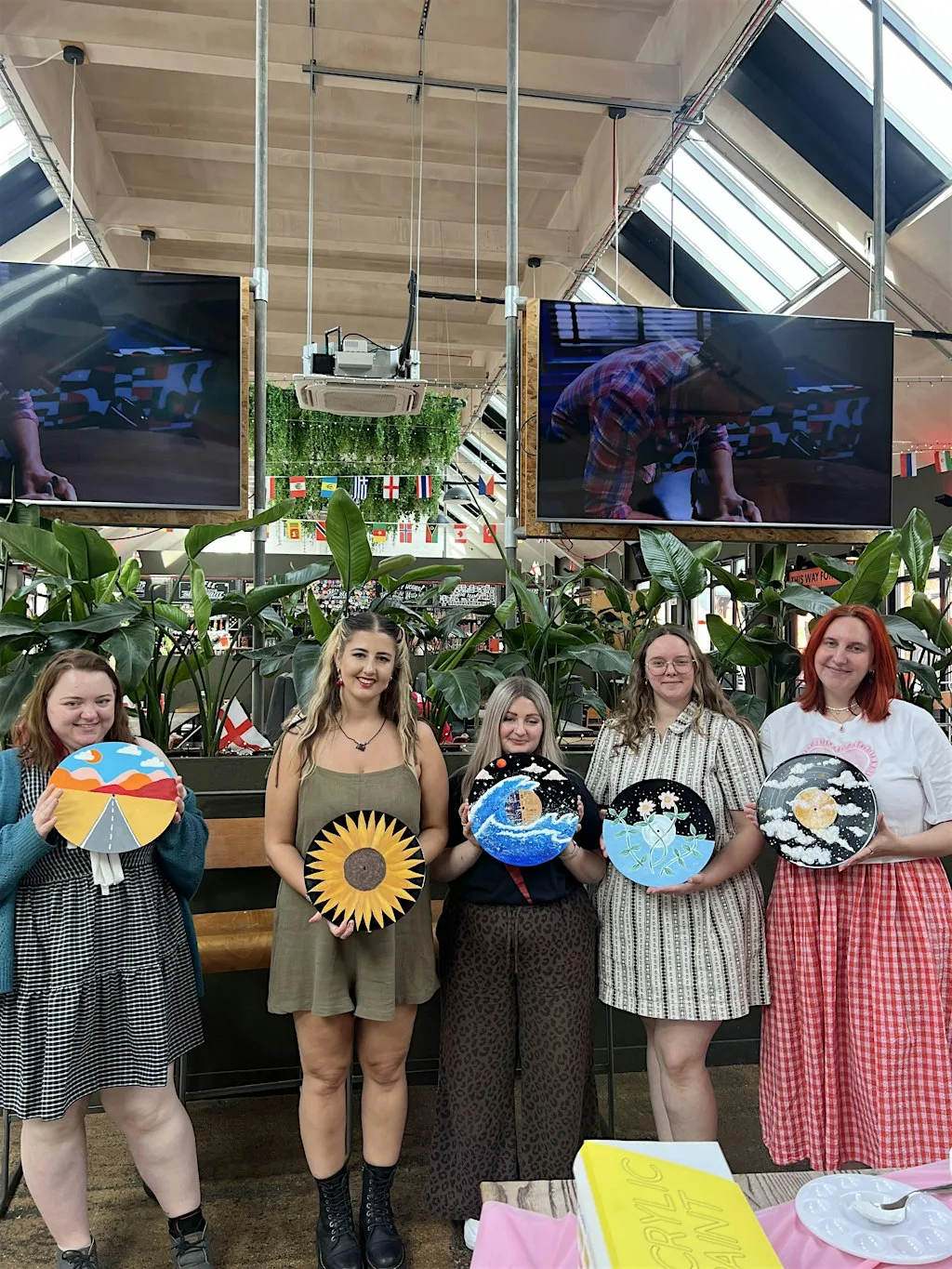 Vinyl record painting at Cambridge Street Collective